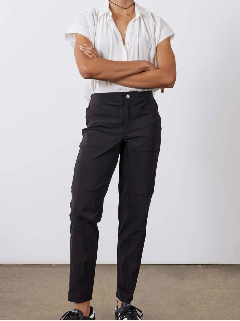 Ruti Straight Leg Black Women's Pants - Classic Everyday Trousers Size2